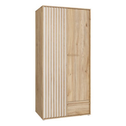 Dwudrzwiowa szafa ubraniowa 93 cm Arank | dąb mauvella