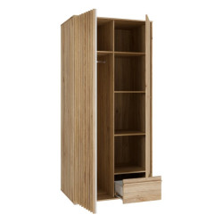 Dwudrzwiowa szafa ubraniowa 93 cm Arank | dąb mauvella