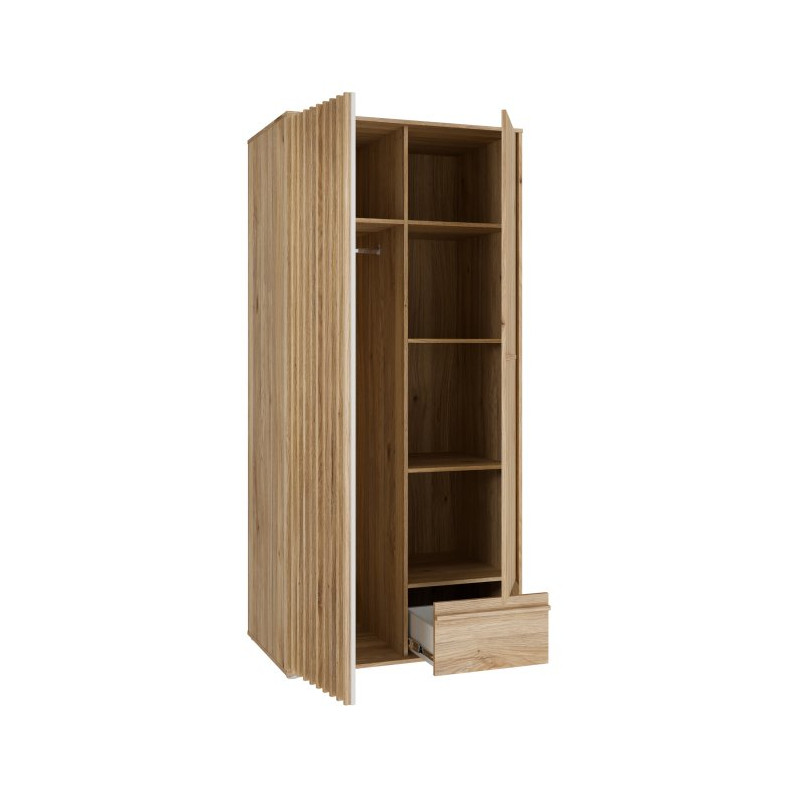 Dwudrzwiowa szafa ubraniowa 93 cm Arank | dąb mauvella