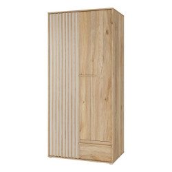 Dwudrzwiowa szafa ubraniowa 93 cm Arank | dąb mauvella