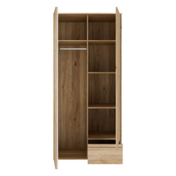 Dwudrzwiowa szafa ubraniowa 93 cm Arank | dąb mauvella