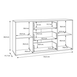 Komoda z szufladami 160 cm Arank | dąb mauvella