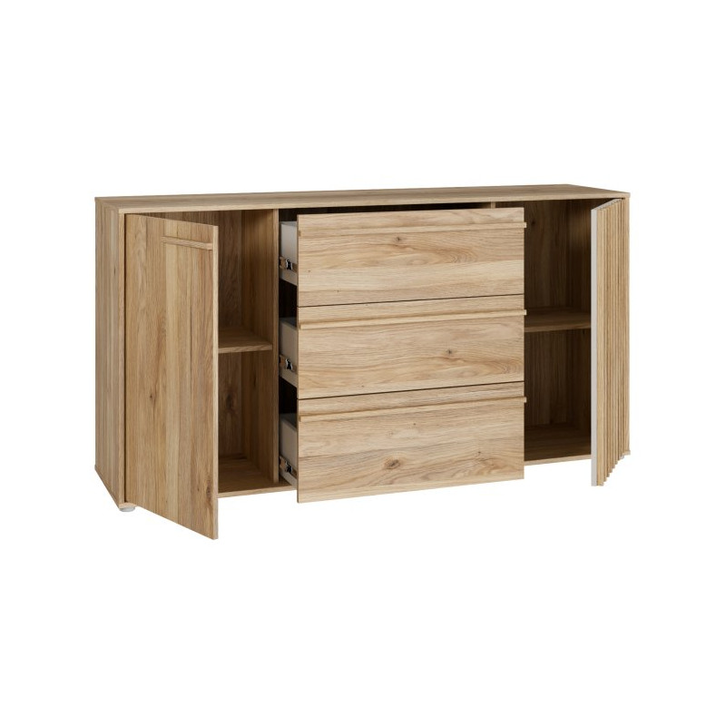Komoda z szufladami 160 cm Arank | dąb mauvella