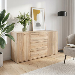 Komoda z szufladami 160 cm Arank | dąb mauvella