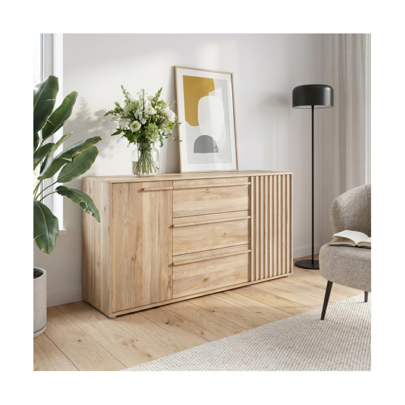 Komoda z szufladami 160 cm Arank | dąb mauvella