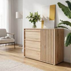 Komoda z szufladami 120 cm Arank | dąb mauvella