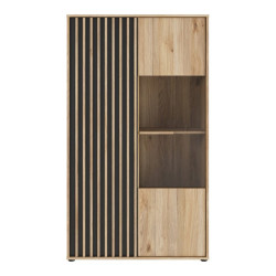 Witryna do salonu 94 cm Arank | dąb mauvella/czarny