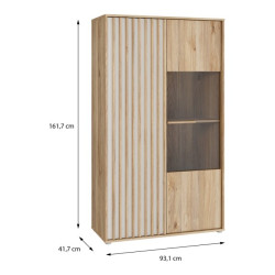 Witryna do salonu 93 cm Arank | dąb mauvella