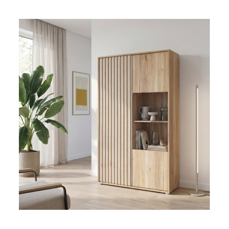 Witryna do salonu 93 cm Arank | dąb mauvella