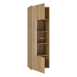 Wąska witryna 65 cm Arank do salonu | dąb mauvella