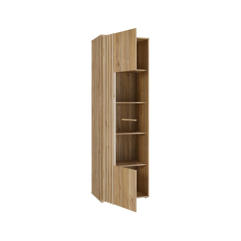 Wąska witryna 65 cm Arank do salonu | dąb mauvella