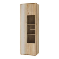 Wąska witryna 65 cm Arank do salonu | dąb mauvella