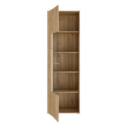 Wąska witryna 65 cm Arank do salonu | dąb mauvella