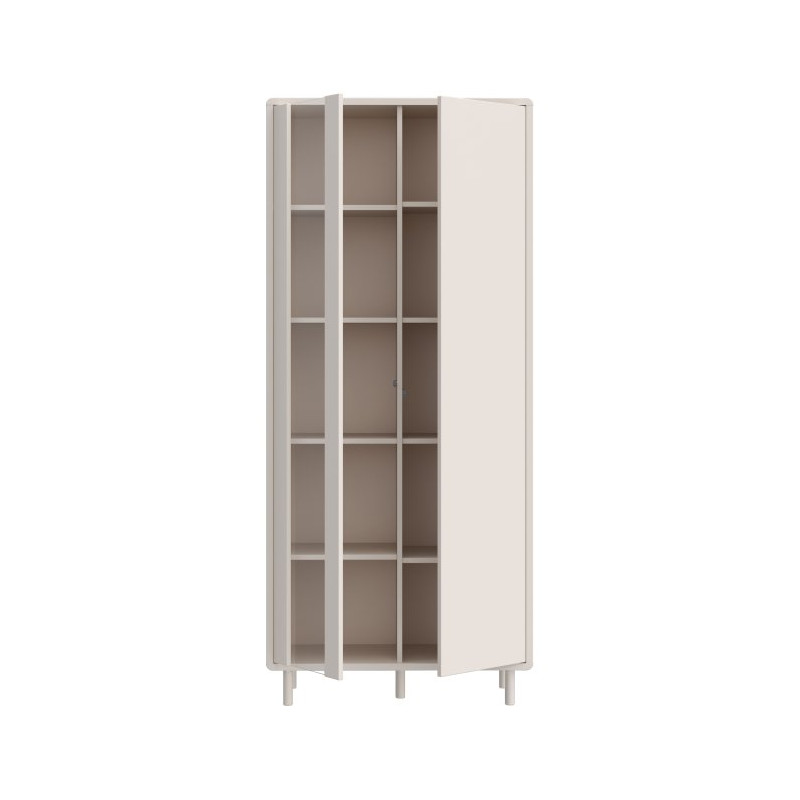 Witryna dwudrzwiowa 85 cm Playly do salonu | kolor piaskowy
