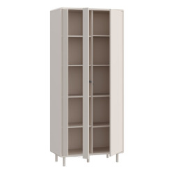 Witryna dwudrzwiowa 85 cm Playly do salonu | kolor piaskowy