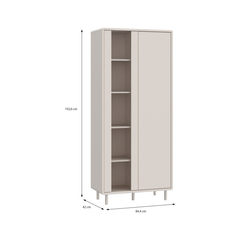 Witryna dwudrzwiowa 85 cm Playly do salonu | kolor piaskowy