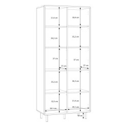 Witryna dwudrzwiowa 85 cm Playly do salonu | kolor piaskowy