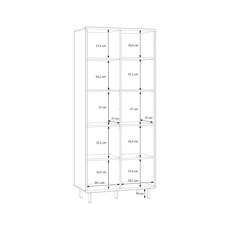 Witryna dwudrzwiowa 85 cm Playly do salonu | kolor piaskowy