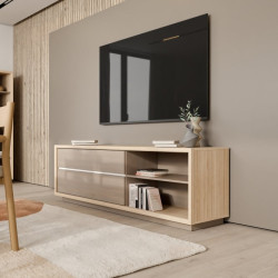 Szafka RTV 180 cm Ficar FCRT222LB – z oświetleniem LED