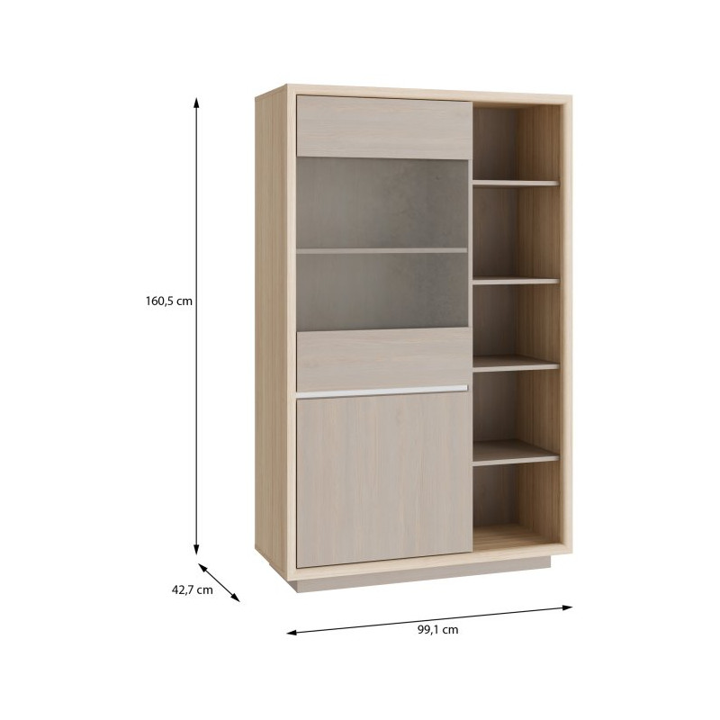 Witryna 160 cm Ficar FCRV622LB – z oświetleniem LED