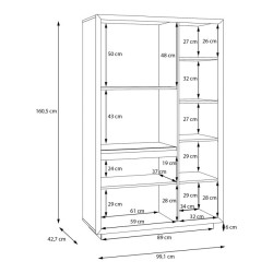 Witryna 160 cm Ficar FCRV622LB – z oświetleniem LED