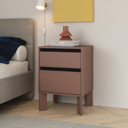 Szafka nocna z szufladami Tahoe TAHK012 terakota