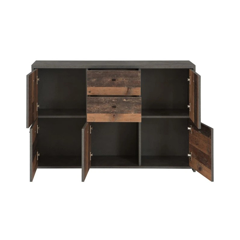 Komoda Best Chest SQNK233-C764 Beton/Old-Wood Vintage Meble Forte