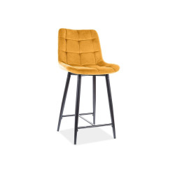PÓŁHOKER CHIC H-2 VELVET CZARNY STELAŻ / CURRY BLUVEL 68