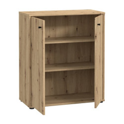 Komoda 2 półki dąb artisan – styl nowoczesny, 73,7 cm | Domowanie.pl