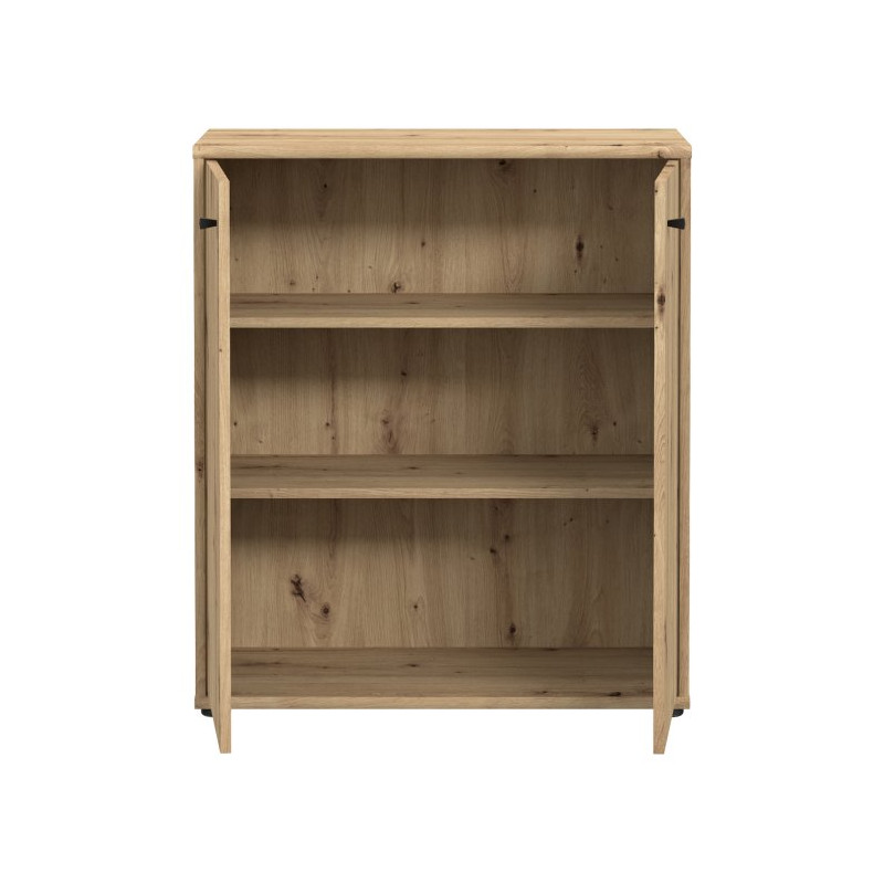 Komoda 2 półki dąb artisan – styl nowoczesny, 73,7 cm | Domowanie.pl