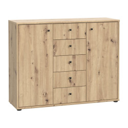 Komoda z szufladami 110 cm dąb artisan | kolekcja Archbox