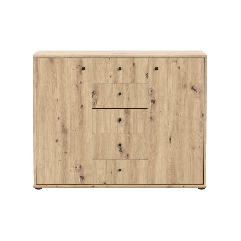 Komoda z szufladami 110 cm dąb artisan | kolekcja Archbox