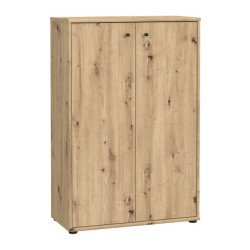 Komoda wysoka dąb artisan 111,1 cm – 2 półki, nowoczesna | Domowanie.pl