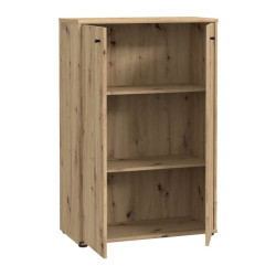 Komoda wysoka dąb artisan 111,1 cm – 2 półki, nowoczesna | Domowanie.pl
