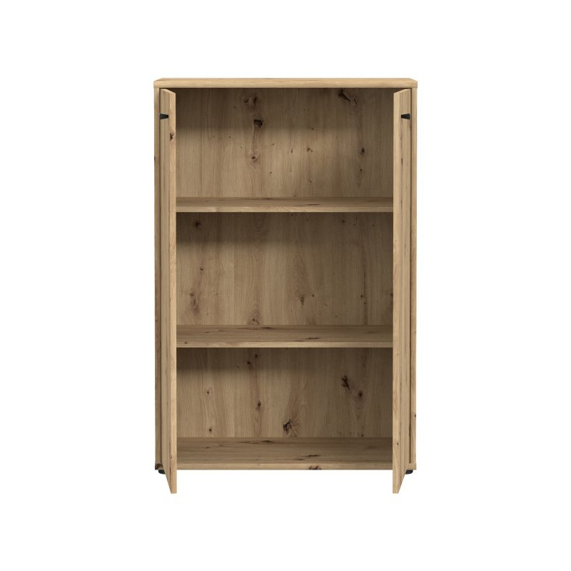 Komoda wysoka dąb artisan 111,1 cm – 2 półki, nowoczesna | Domowanie.pl