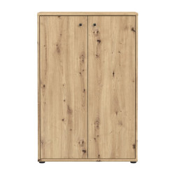 Komoda wysoka dąb artisan 111,1 cm – 2 półki, nowoczesna | Domowanie.pl