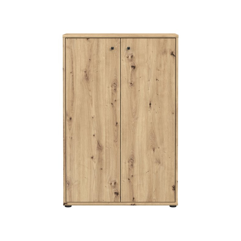Komoda wysoka dąb artisan 111,1 cm – 2 półki, nowoczesna | Domowanie.pl