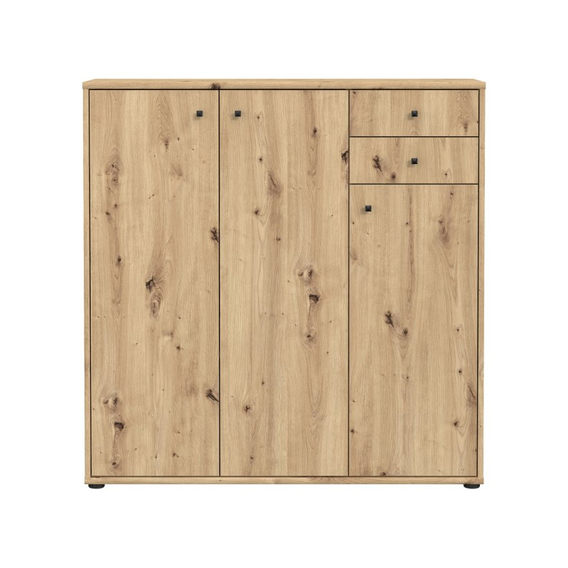 Wysoka komoda 110 cm Archbox | kolor dąb artisan