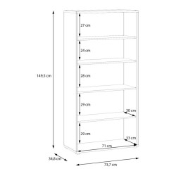 Regał pokojowy 75 cm ARCHBOX | kolor piaskowy