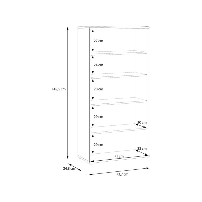 Regał pokojowy 75 cm ARCHBOX | kolor piaskowy