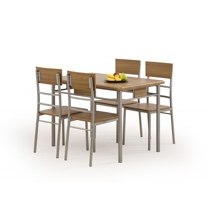 NATANIEL - NATAN zestaw stół + 4 krzesła (1kpl 1paczka)