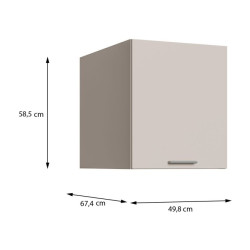 Nadstawka 50 cm Washcab WCBR058 do łazienki – beż piaskowy
