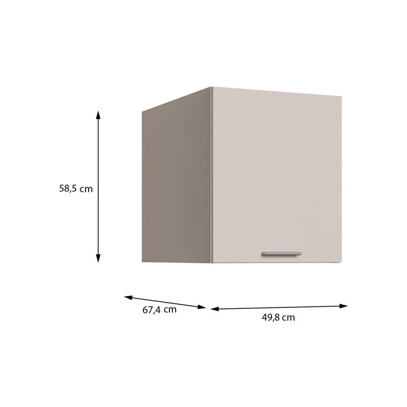 Nadstawka 50 cm Washcab WCBR058 do łazienki – beż piaskowy