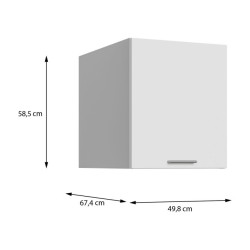 Nadstawka do szafki 50 cm Washcab WCBR058 do łazienki – biały
