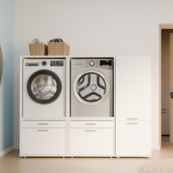 Biała szafka wysoka 50 cm Washcab WCVR142 do łazienki