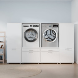 Biała szafka wysoka 50 cm Washcab WCVR142 do łazienki