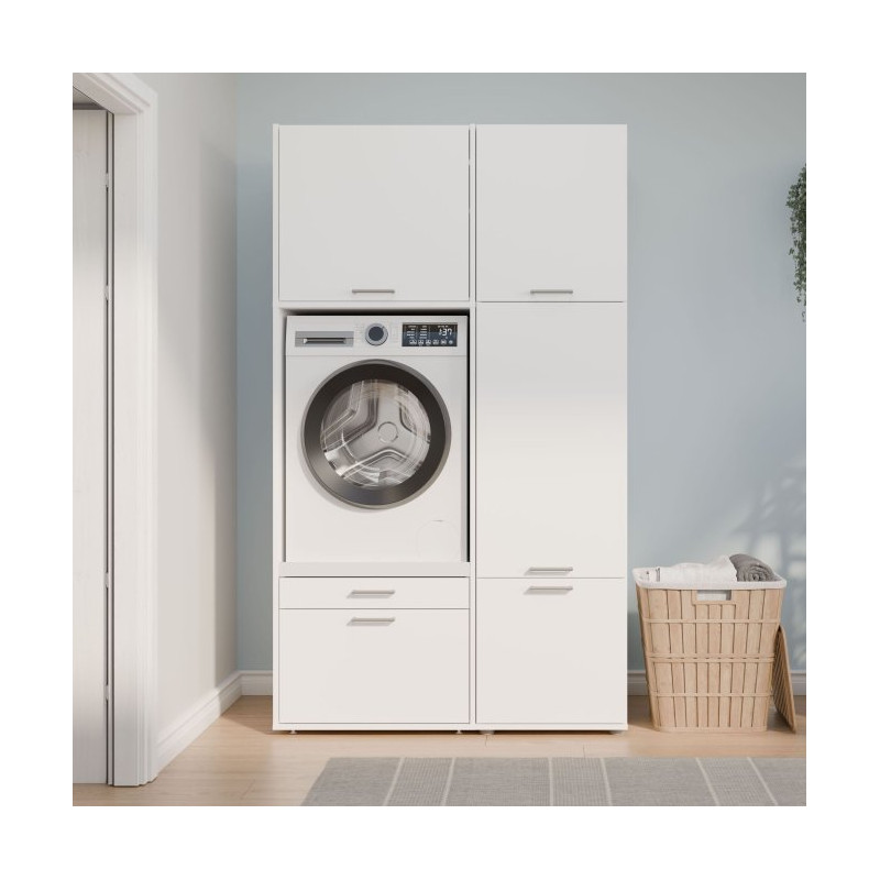 Biała szafka wysoka 50 cm Washcab WCVR142 do łazienki