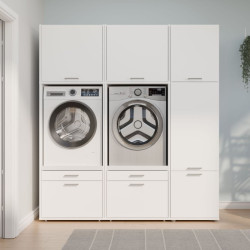 Biała szafka wysoka 50 cm Washcab WCVR142 do łazienki