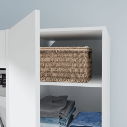 Biała szafka wysoka 50 cm Washcab WCVR142 do łazienki