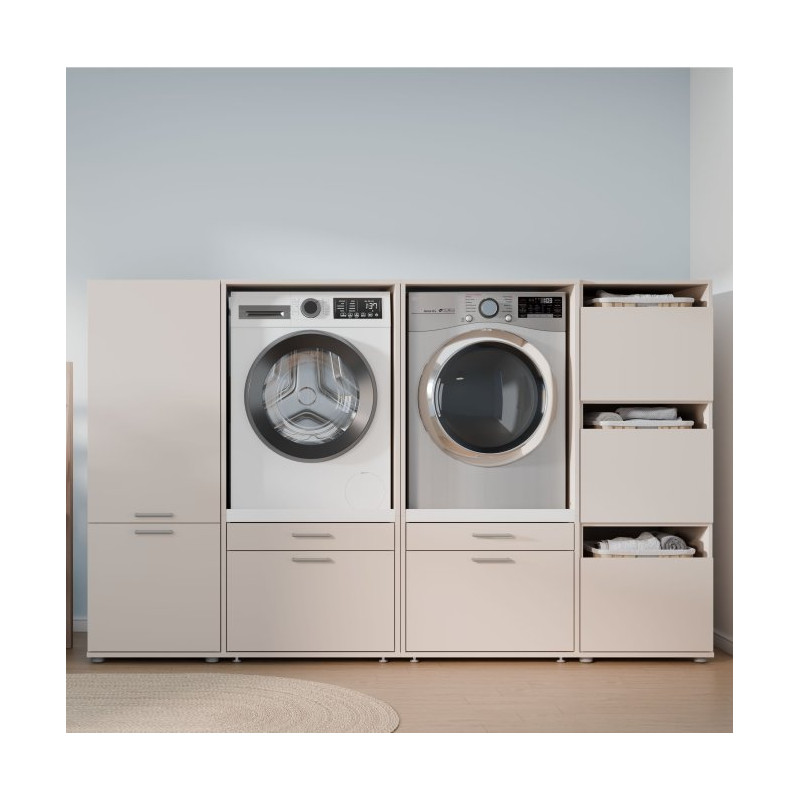 Wąska szafka 50 cm do łazienki Washcab beż piaskowy